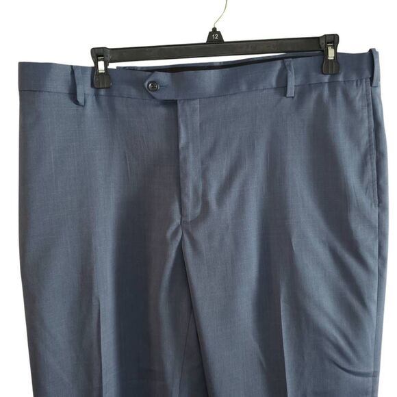 Savane Men's Size 40x30 Vintage Indigo Dlat Front No Iron Wicking Dress Pants - Picture 6 of 8